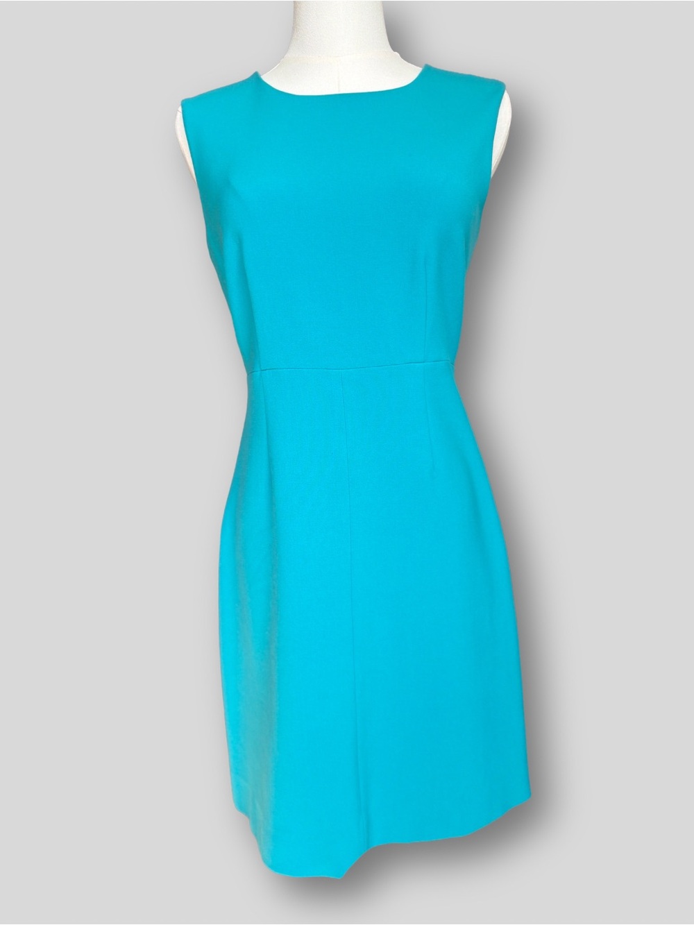 Diane von Furstenberg DVF Carrie Turquoise Blue Sleeveless Sheath Dress Size 2